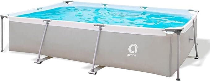 Jilong Avenli Marco de Acero Rectangular XL Familien Piscina 3 x 2 m Marco de Acero para jardin Piscina Piscina Infantil Gris 169 6920388653169